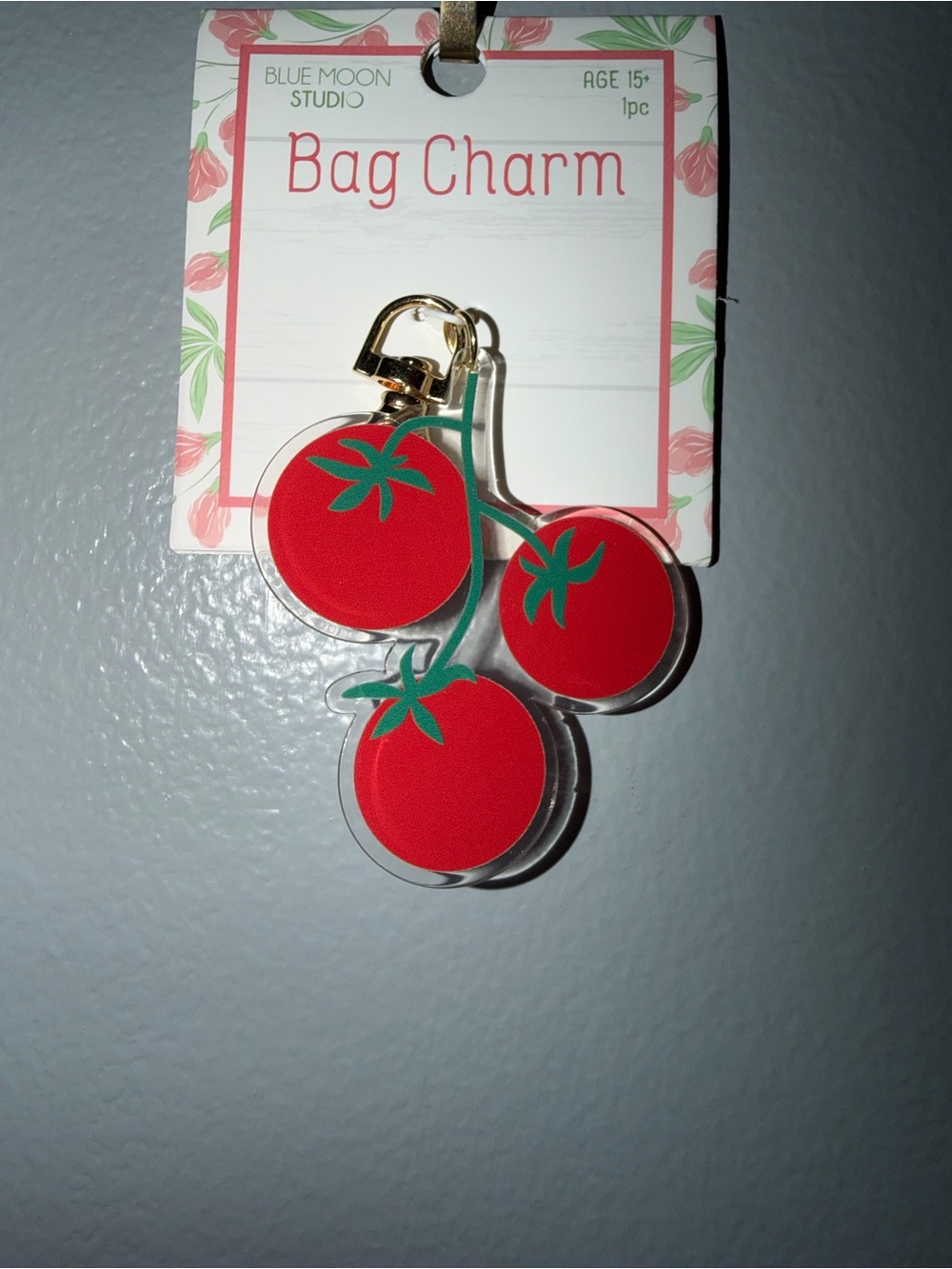 Blue Moon Studio Red Tomato Bag Charm
